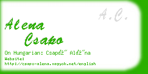 alena csapo business card